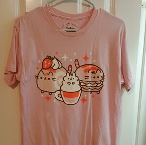 Pink Pusheen Graphic 100% Cotton T-Shirt LICENCED MERCH